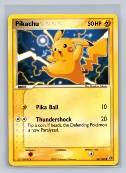 Pikachu 60/106 EX Emerald Non Holo NM Pokemon Card - Image 1