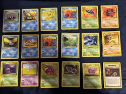 Pokemon Tcg 1st Edition Fossil Card Lot Horsea Arbok Weezing Sandslash - Image 1