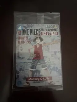 Monkey.D.Luffy College Basketball US Voyage)P-055 One Piece Promotion Cards Foil - Image 1