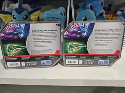 Pokemon TCG: Paradox Clash Tin Set of 2 - Iron Leaves & Walking Wake - Sealed - Image 2