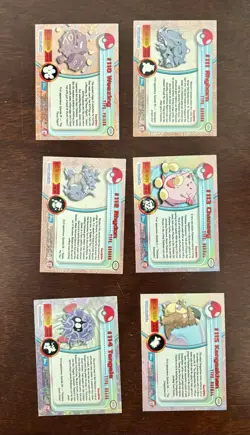 Lot of 6 cards. 2000 Topps Series 2 Pokemon Blue Logo TV Animation Edition - Image 1