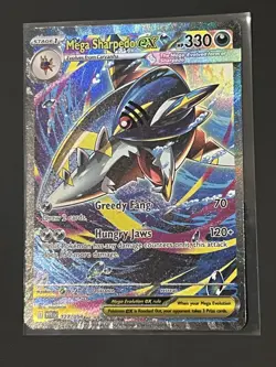 Pokemon Mega Evolution Phantasmal Flames Mega Sharpedo Ex 127/094 - Image 1