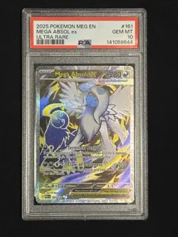 2025 POKEMON MEG EN-MEGA EVOLUTION ULTRA RARE #161 MEGA ABSOL EX PSA 10 - Image 1