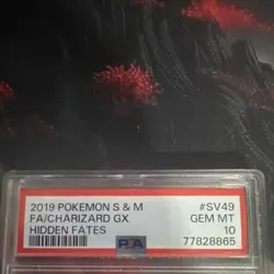Pokemon Charizard GX SV49/SV94 Hidden Fates Shiny Vault Holo PSA 10 Rare - Image 3