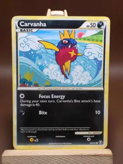 HP Pokemon TCG Carvanha 59/102 Triumphant Reverse Holo - Image 1