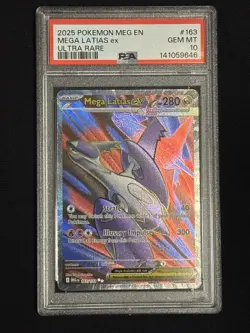 2025 POKEMON MEG EN MEGA EVOLUTION ULTRA RARE 163 MEGA LATIAS EX PSA 10 GEM - Image 1