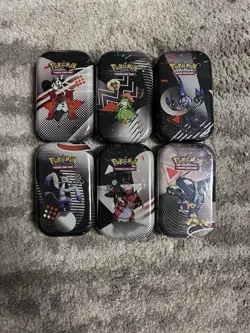 Pokemon Black Bolt and White Flare Unova Mini Tins Lot of 6 Brand New Sealed - Image 1