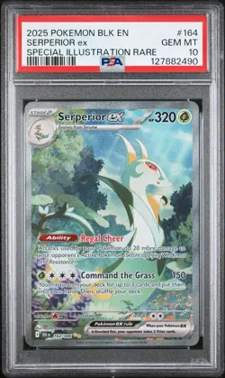 Pokemon TCG Serperior EX Sir 164/086 Black Bolt PSA 10 - Image 2