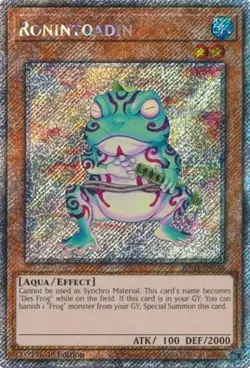 Yugioh! Ronintoadin - RA03-EN236 - Platinum Secret Rare - 1st Edition Near Mint - Image 1