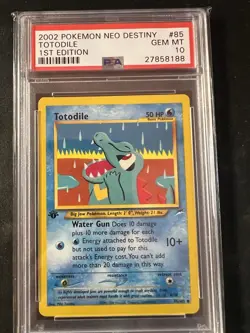 2002 Pokemon Neo Destiny #85 Totodile 1st Edition PSA 10 GEM MINT - Image 1