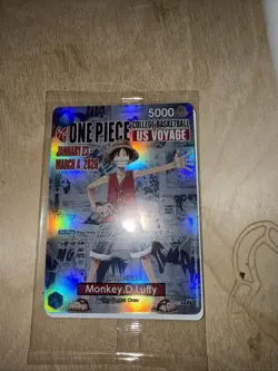 One Piece Monkey D. Luffy College Basketball US Voyage Card - Gonzaga w/ Poster - Image 3