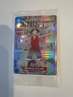 One Piece Monkey D. Luffy College Basketball US Voyage Card - Gonzaga w/ Poster - Image 1