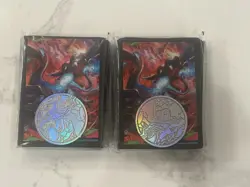 Pokemon TCG Phantasmal Flames ETB Card Sleeves 65 Pack Charizard & COIN Lot Of 2 - Image 1