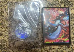 Pokemon TCG Phantasmal Flames ETB Card Sleeves 65 Pack Sealed Charizard & COIN - Image 1