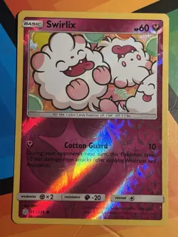 Swirlix 153/236 - Cosmic Eclipse Pokemon Reverse Holo - Image 1