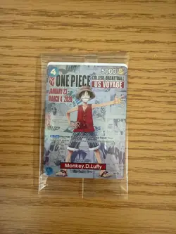 One Piece Monkey D. Luffy US College Basketball RUTGERS Card – SEALED - Image 1