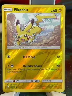 POKEMON PIKACHU 40/147 COMMON REVERSE HOLOFOIL BURNING SHADOWS NM CARD - Image 1