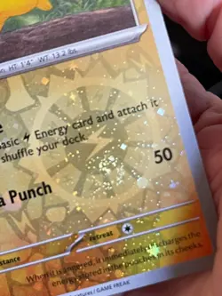 POKEMON PIKACHU 025/165 COMMON REVERSE COSMOS HOLOFOIL WITH SWIRL NM CARD - Image 5