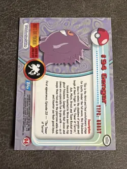 ENGLISH Gengar 94 TV Animation Topps Pokemon Card - Image 2