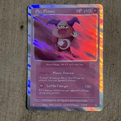Pokepu S1 1st Ed. Mr. Mamu Mr. Mime Fan Art Parody Card Rare Holo - Image 3