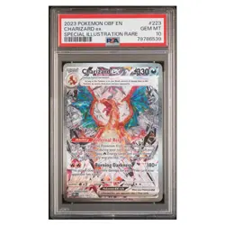 PSA 10 GEM MINT Charizard ex SIR 223/197 Obsidian Flames Pokemon 2023 - Image 1