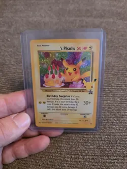 Pokemon TCG Birthday Pikachu Rare Card 50 HP Wizards Promo - Image 1