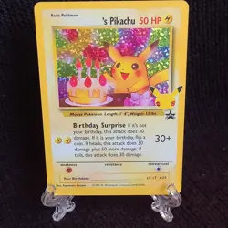 Pokemon TCG Birthday Pikachu Card - Holo Rare Promo 50 Hp - Image 2