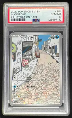 2023 Pokemon Scarlet & Violet #204/198 Slowpoke PSA 10 - Image 1