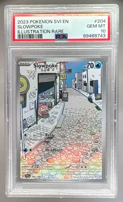 89468743 Slowpoke 2023 Pokemon Scarlet & Violet #204/198 PSA 10 - Image 1