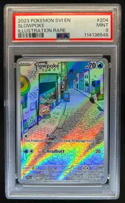 2023 Pokemon Scarlet & Violet Slowpoke Illustration Rare #204/198 PSA 9 - Image 1
