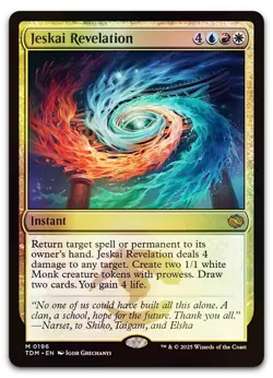 Jeskai Revelation #196 (Foil) (NM) Tarkir Dragonstorm TDM Magic MTG - Image 1