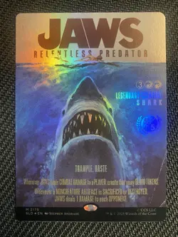 Magic: The Gathering Secret Lair Jaws, Relentless Predator Foil - Image 1