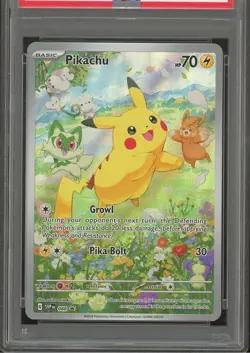 Pikachu 2024 Pokemon Scarlet & Violet Promo PSA 5.5 MINT Paldea Adventure Chest - Image 1