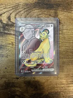 Team Rocket’s Persian Ex 219/182 Destined Rivals Full Art Pokemon TCG NM - Image 3