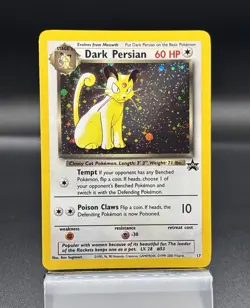 Holo Swirl Dark Persian #17 Pokemon 1999-2000 WOTC Black Star Promo NM / Mint - Image 1