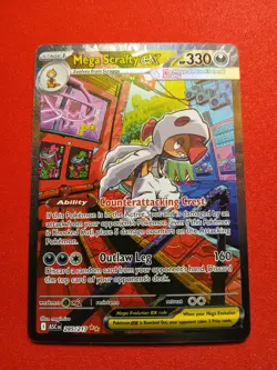 Pokemon Mega Scrafty Ex 285/217 Ascended Heroes SIR ENGLISH🔥 - Image 1