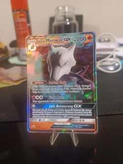 Pokemon Alolan Marowak GX SM187 Ultra Rare Black Star Promo LP - Image 1