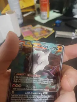 Pokemon Alolan Marowak GX SM187 Ultra Rare Black Star Promo LP - Image 3