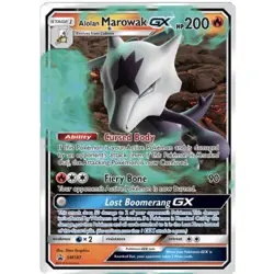 Alolan Marowak GX SM187 Ultra Rare Holo Promo Pokemon Card - Image 1