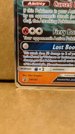 Pokemon Alolan Marowak GX SM187 Black Star Holo Promo LP-NM - Image 5