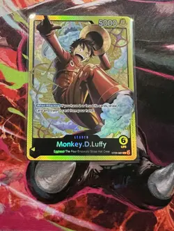 Bandai Monkey.D.Luffy ST29-001 Leader Foil Alternative Art 5000 Power One Piece - Image 1