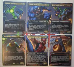 MTG Marvel Spider-Man Scene NON FOIL Borderless NM 6 Card Set Venom Green Goblin - Image 1