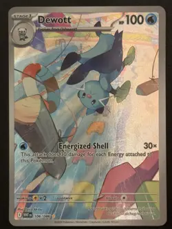 Dewott Pokemon White Flare Full Art Illustration Card 106/086 Rare NM Condition - Image 1