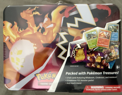 Pokemon TCG Charizard Collectors Treasure Chest Lunch Box Tin 🔥 Factory Sealed - Image 1