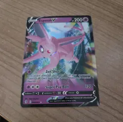 Espeon V 064/203 SWSH Evolving Skies ULTRA RARE HOLO Pokemon Card Near Mint - Image 1
