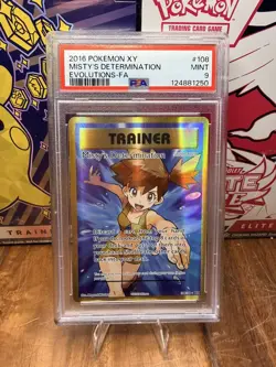 Misty's Determination Trainer FA 108/108 XY Evolutions 2016 Pokemon Card PSA 9 - Image 1