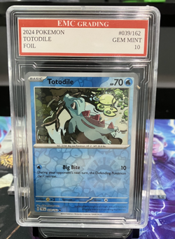 TOTODILE #039/162 RARE FOIL Pokemon 2024 Card GRADED 10 MINT TCG CCG - Image 1