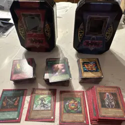 RARE Konami Yu-Gi-Oh! TCG Mixed Card Lot w/ Collector Tins w/ holos and 1st ed - Image 1