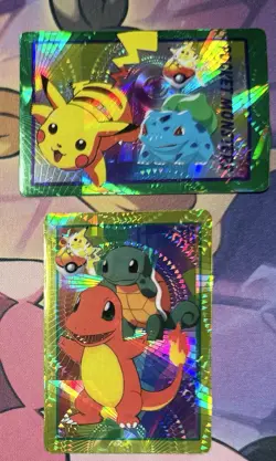 Pokemon Vending Prism Pocket Monsters Bandai 1998 Sticker Card Lot (10pcs) - Image 2
