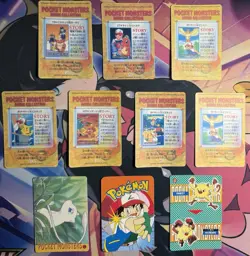 Pokemon Vending Prism Pocket Monsters Bandai 1998 Sticker Card Lot (10pcs) - Image 3